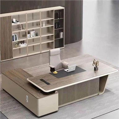 Executive Desk with Side Table