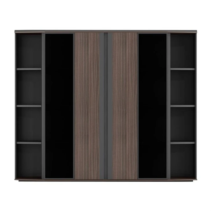 Large Capacity Storage Filing Cabinet With Glass Door