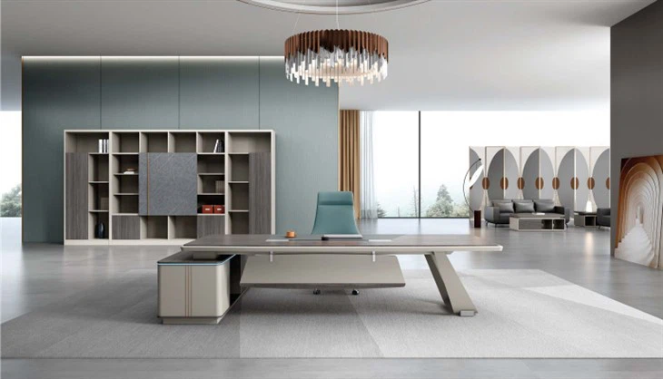 Modern L-Shaped Executive Office Table