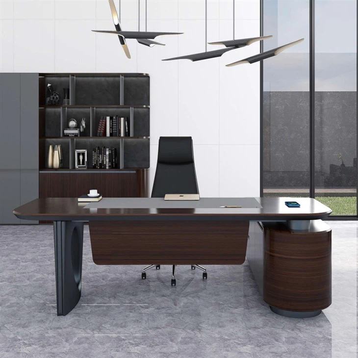 Modern Wood Boss CEO Executive Desk