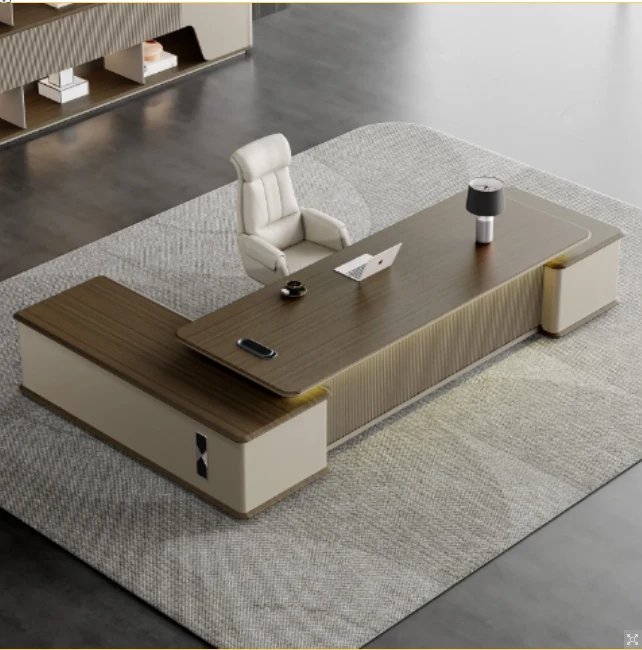 Luxury Furniture L Shaped Boss Executive Table