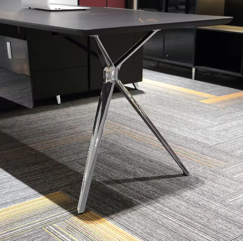 Modern Executive Table With Stable Steel Legs factory