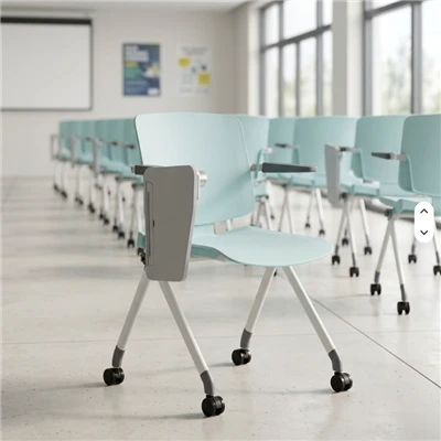 Ergonomic Folding Office Training Chair With Wheels