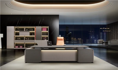 High-End Design L-Shaped CEO Executive Desk