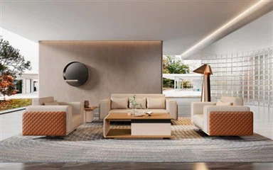 Italian Leather Office Sofa For Living Room