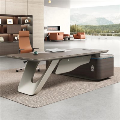 Manager Ceo Office Desk With Steel Legs