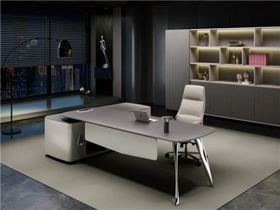 Modern Manager Office Desk With Steel Legs
